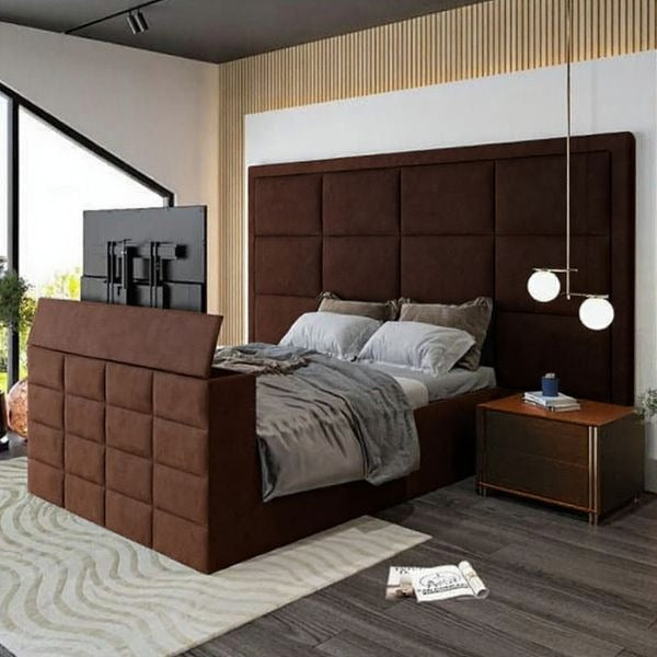 Panel Tv Bed Frame - In Built Tv Lift Mechanism